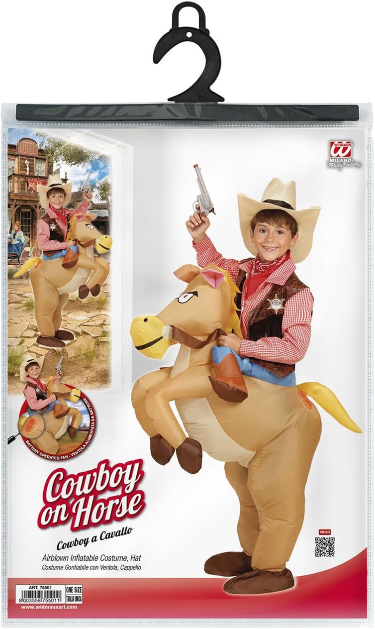 "HORSE" (airblown inflatable costume, hat) (4 x AA batteries not included) - (One Size Fits Most Chi
