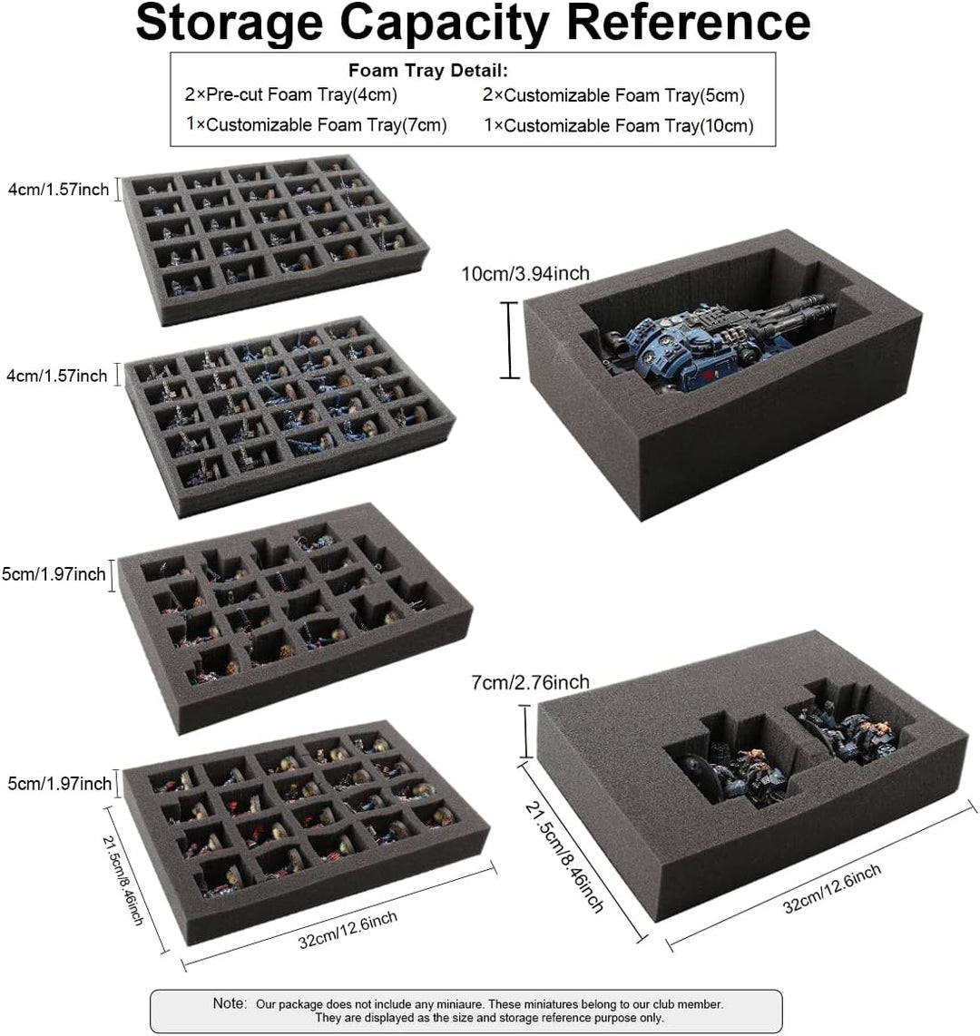 Jucoci Miniatures Storage Case 04 Kompatibel mit Infanties und grossen Einheiten, Kompatibel mit Inf