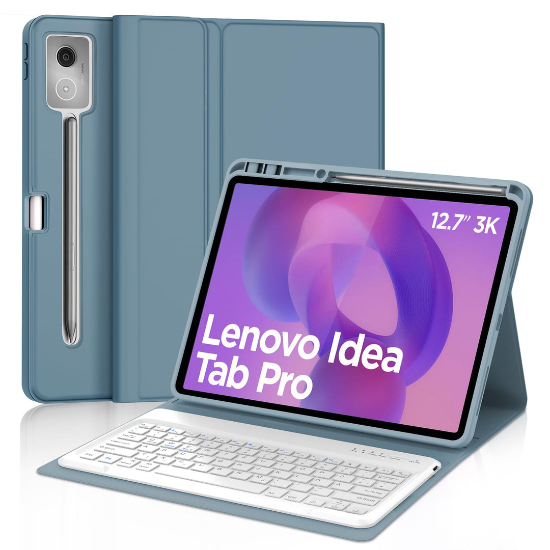 Hülle Tastatur für Lenovo Idea Tab Pro 12.7 Zoll 2025 (TB-373FU/TB-375FC) Smogblau Lenovo Idea Tab P