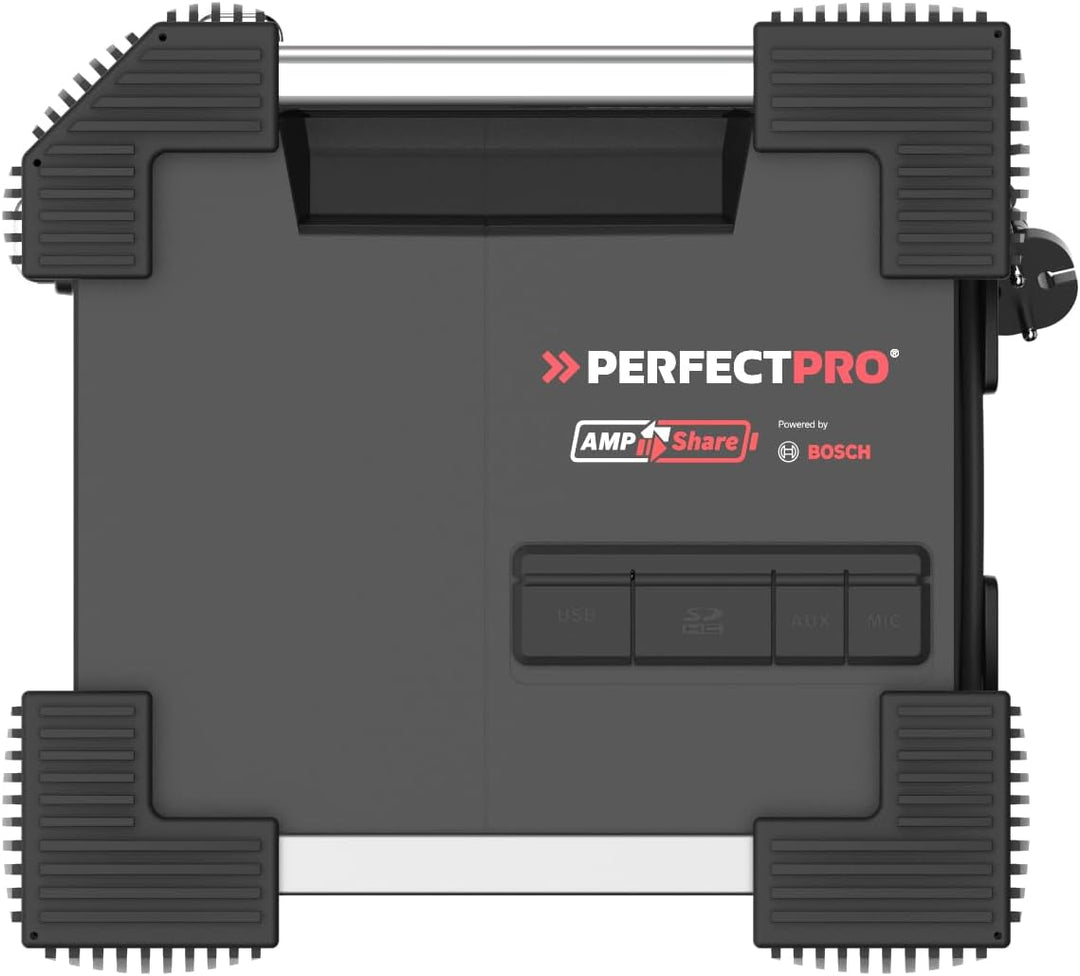 PerfectPro Baustellenradio ROCKHART 18V, AMPShare - Powered by Bosch Professional, DAB+ und FM, Blue