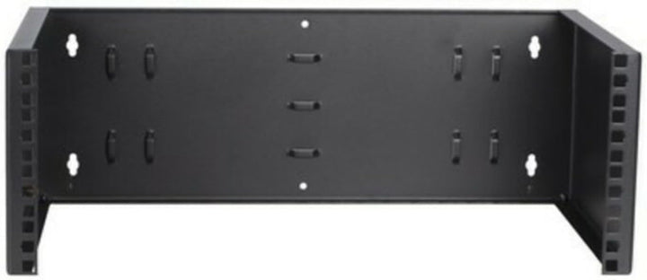 4 HE - 19 Zoll Montagerahmen für Wandbefestigungen ohne Schaniere - 300mm Tief - Schwarz 300 mm tief