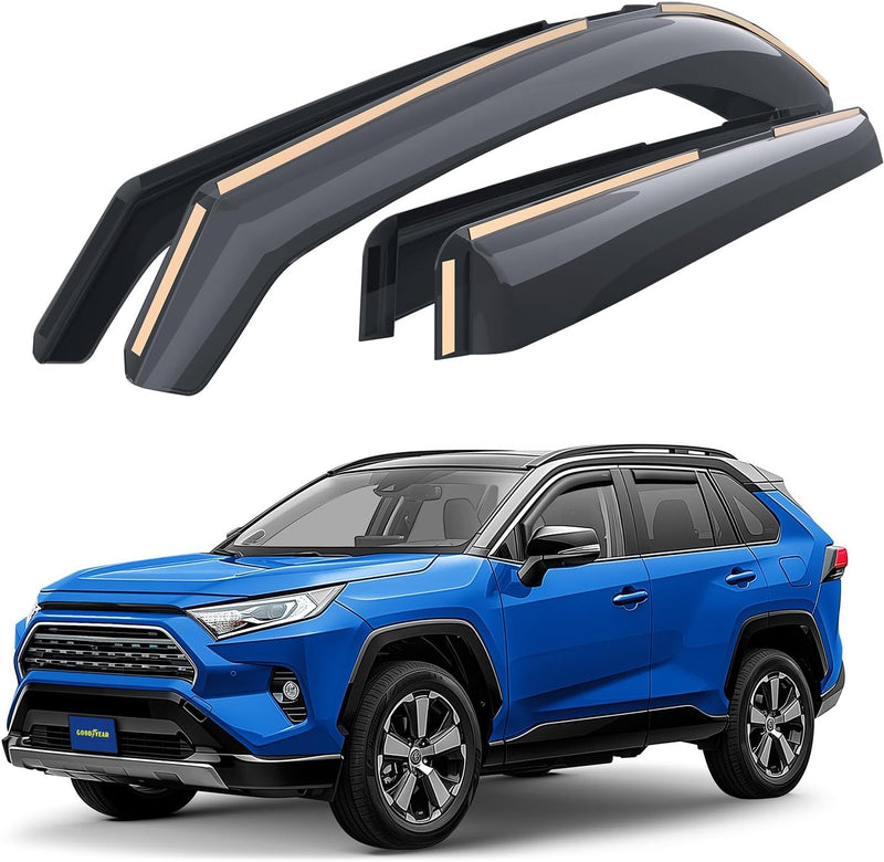 Goodyear Windabweiser für Toyota RAV4 2019-2024, Autofenster Regenschutz, Regenabweiser, Integrierte