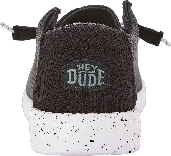 Hey Dude - Wally Sox Stitch Herren - Slip on Schuhe - Herren Loafers, Black White 20 EU Schwarz, 6 T
