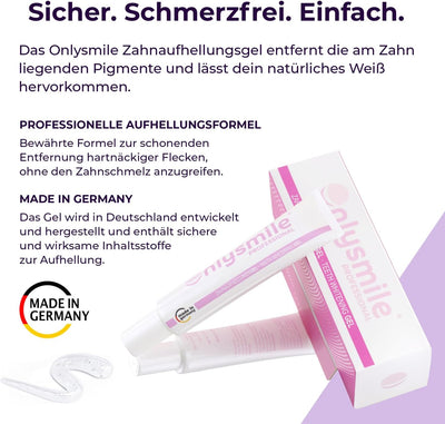 OnlySmile Teeth Whitening Gel für weisse Zähne | Zahnaufhellung und Bleaching Gel mit sofort Effekt