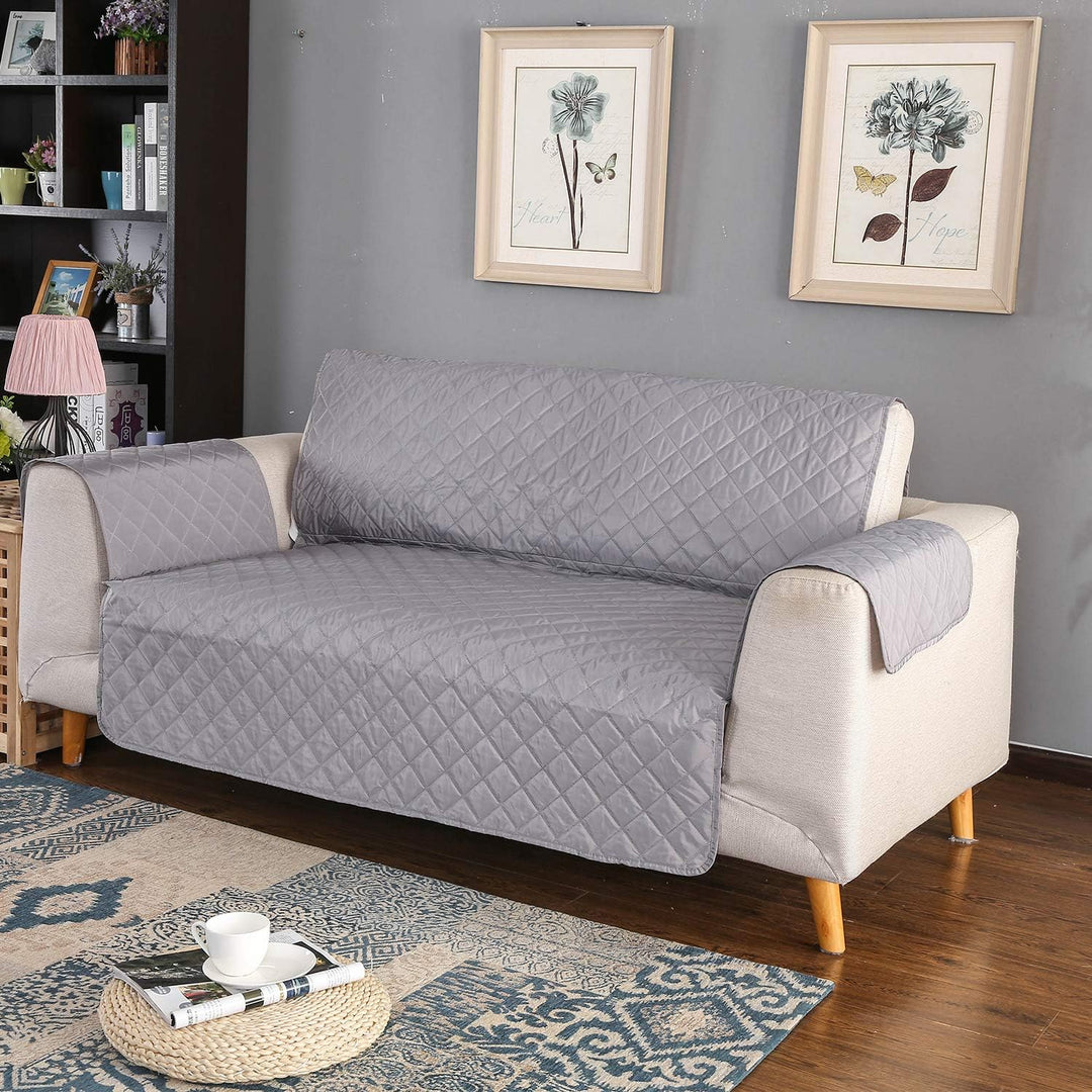 PETCUTE Sofabezug Sofaüberwurf Anti-Rutsch Sofa schonbezug wasserdichtes Sofabezüge 3 Sitzer Quilted