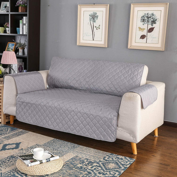 PETCUTE Sofabezug Sofaüberwurf Anti-Rutsch Sofa schonbezug wasserdichtes Sofabezüge 3 Sitzer Quilted