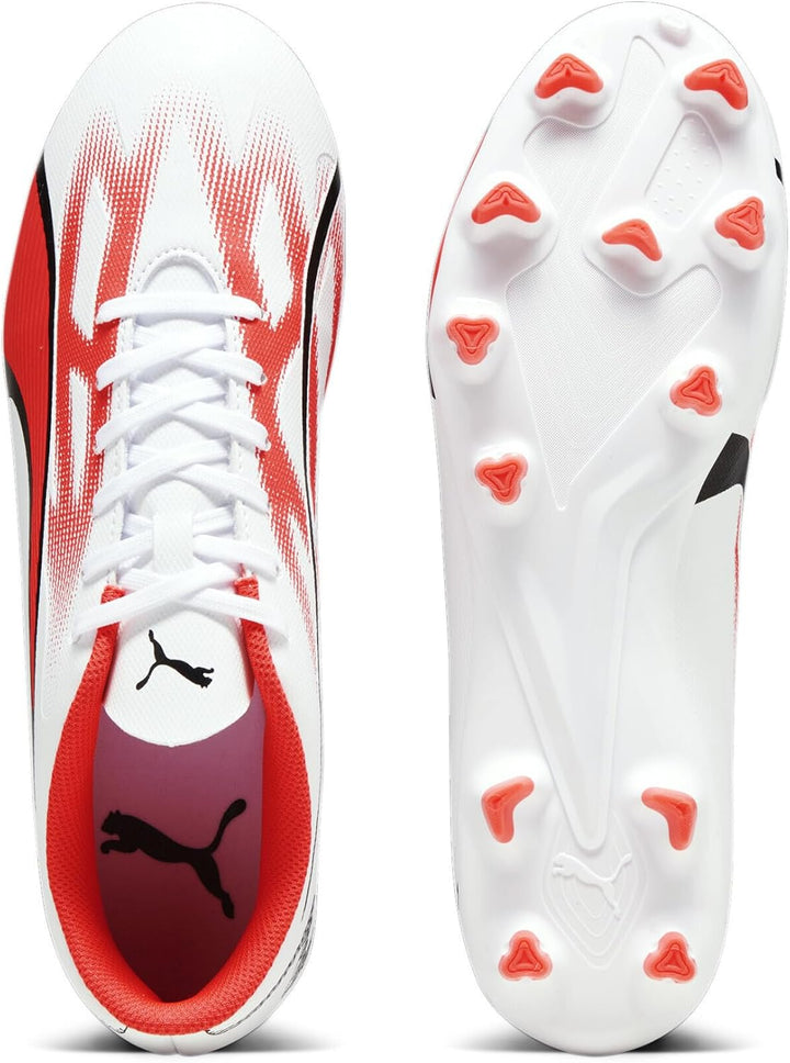 PUMA Herren Ultra Play Fg/Ag Fussballschuh 40.5 EU Puma White Puma Black Fire Orchid, 40.5 EU Puma W