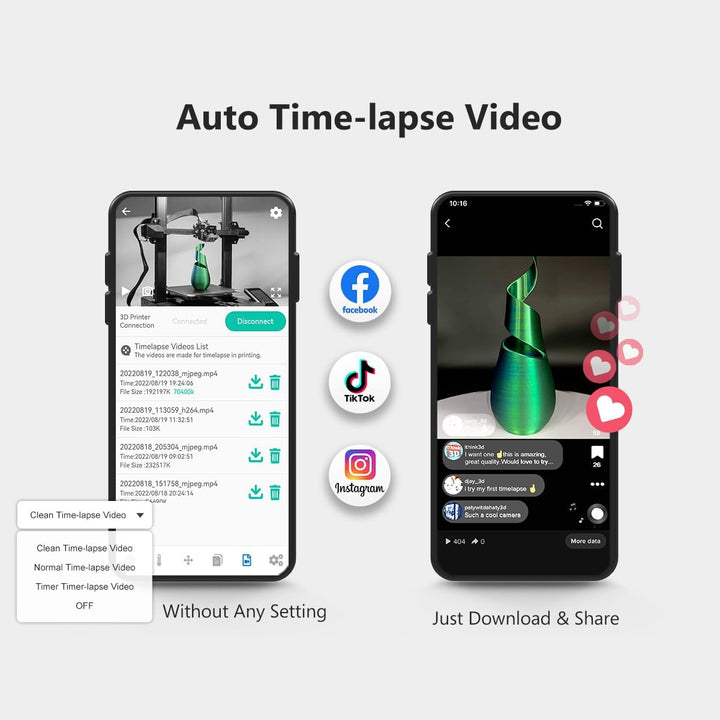 Mintion Beagle Camera V2, verbesserte 3D Drucker Kamera, WiFi Fernüberwachung und Steuerung, Plug &