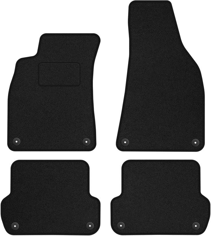 MOTOS Standard Velours-Fussmatten passend für Audi A4 B6 2000-2006 - Standard, Gewebt, Schwarz fussm