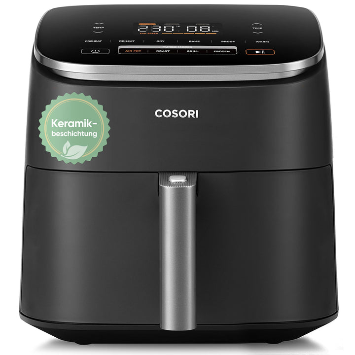 Cosori Turboblaze Airfryer mit Keramikbeschichtung, 9-in-1 Heissluftfritteuse, Backen, Grillen, Brat