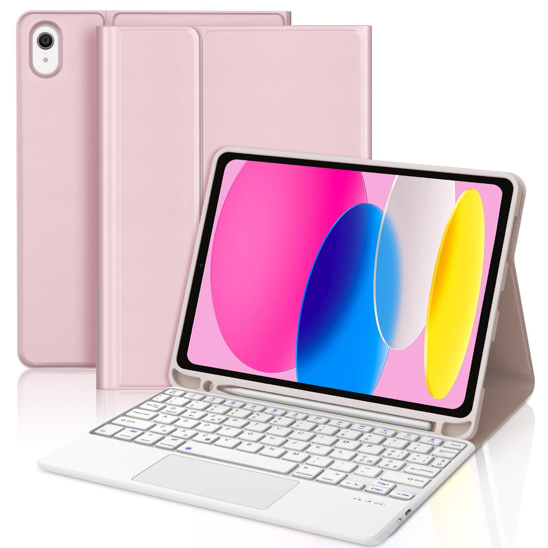 Hülle Tastatur für iPad (A16) 11/10 Generation (2025/2022) 11/10.9 Zoll | Mit Trackpad Magnetisch Ab