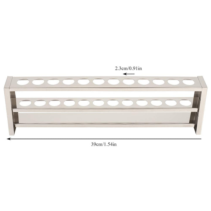 12 Löcher Reagenzglasständer Lochdurchmesser 2,3 cm, Edelstahl Farbmetrischer Röhrchenhalter Rack Ze