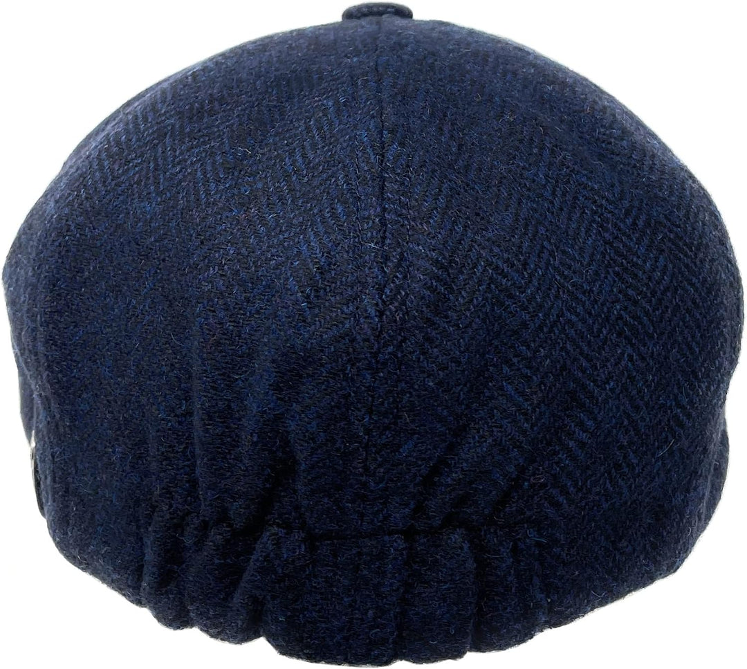 Schiebermütze Herren Schirmmütze Herrenmütze Newsboy Flat Cap Mütze 54-55 Marine, 54-55 Marine