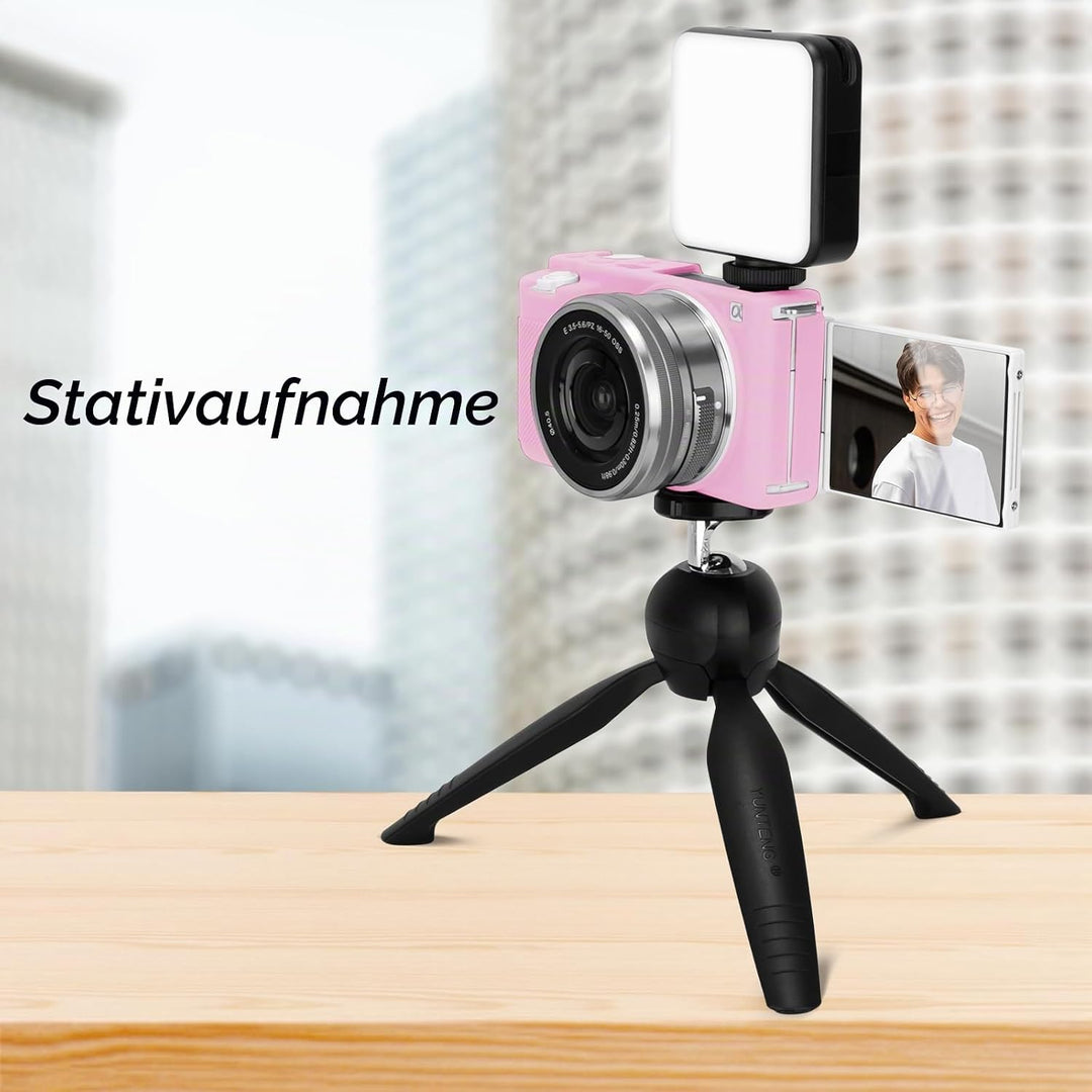 Rieibi ZVE10 Hülle, Weiche Silikon-Schutzhülle für Sony ZV-E10 ZVE10 Kamera rose, rose