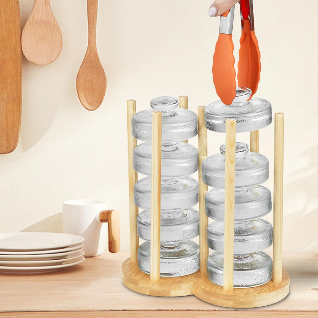 Artcome Gärgewichte aus Glas mit einfachem Griff und einzigartigem Textur-Design für grosse Einmachg