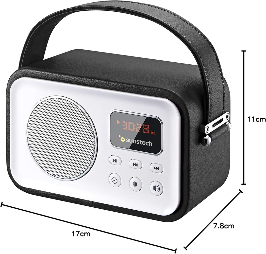 Sunstech RPBT450BK Retro Bluetooth Radio schwarz
