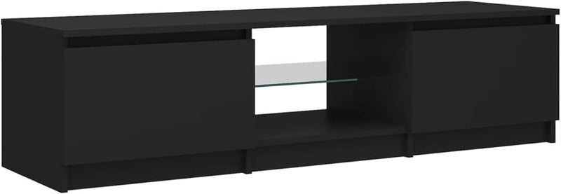 Tidyard TV Schrank mit LED-Leuchten Lowboard Sideboard TV-Möbel Fernsehschrank Fernsehtisch TV Möbel