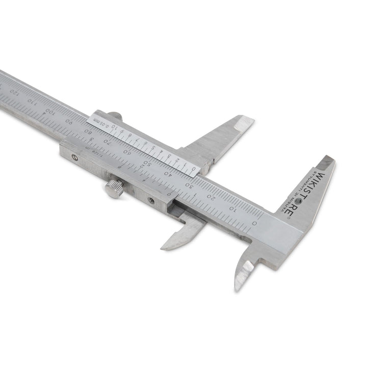 WIKISTORE TASCHEN MESSSCHIEBER MONOBLOCK 150 mm, Ventesimal-Bremssattel mit 40-mm-Backen, Schraubver