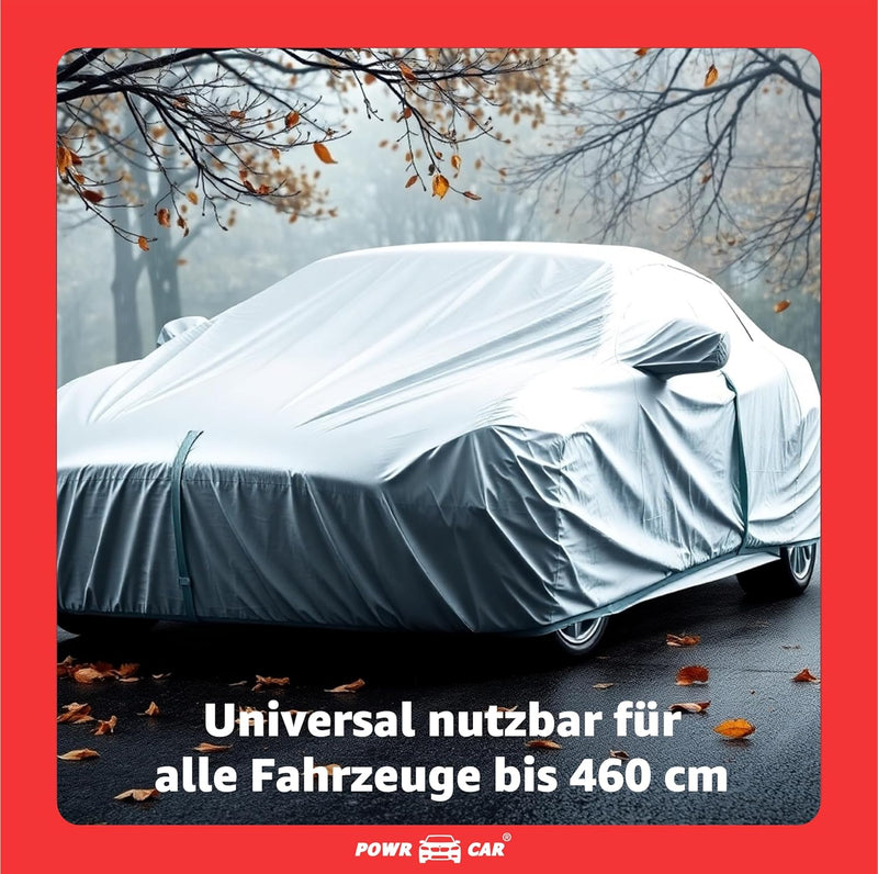 Universale Autoschutzhülle - Autoabdeckung - wasserdichte Autoplane für PKW/KFZ – Car Cover in Silbe