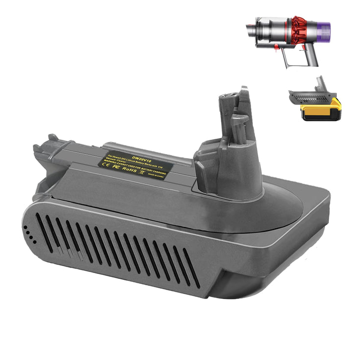 BTRUI V10 Adapter für Dewalt 18V 20V Lithium Batterie, umwandelbar für Dyson V10 SV12 Animal Absolut