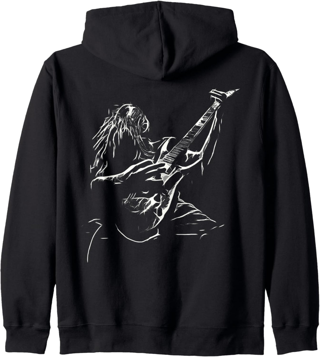 Heavy Metal Gitarren Rocker Rockstar Musik Rock and Roll Kapuzenjacke