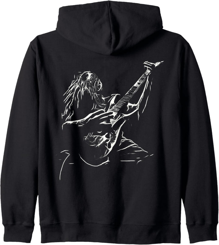 Heavy Metal Gitarren Rocker Rockstar Musik Rock and Roll Kapuzenjacke