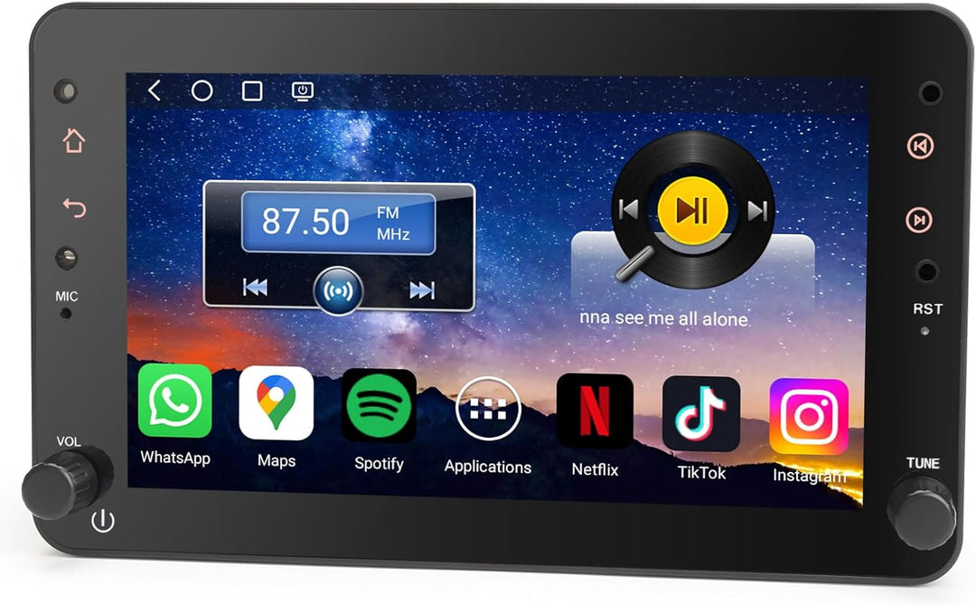 Erisin 7 Zoll Android 14 Autoradio mit CD Player Für Alfa Romeo Mito 2008-2019 GPS Navigation mit Bl