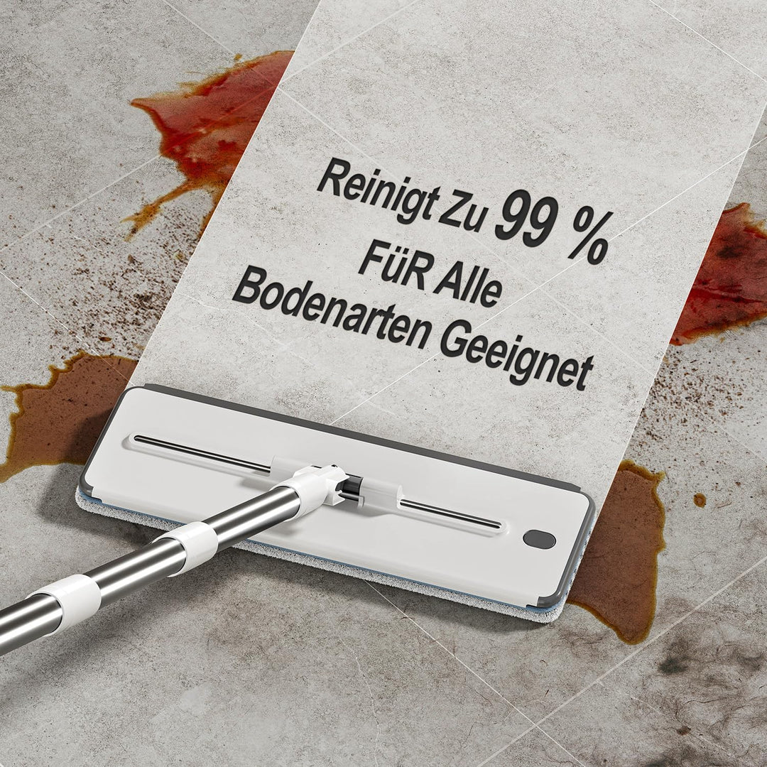 HoMettler wischmopp Set mit Eimer,Mopp mit klarem Wasser auswaschen,100% Trennung von Frisch und Sch