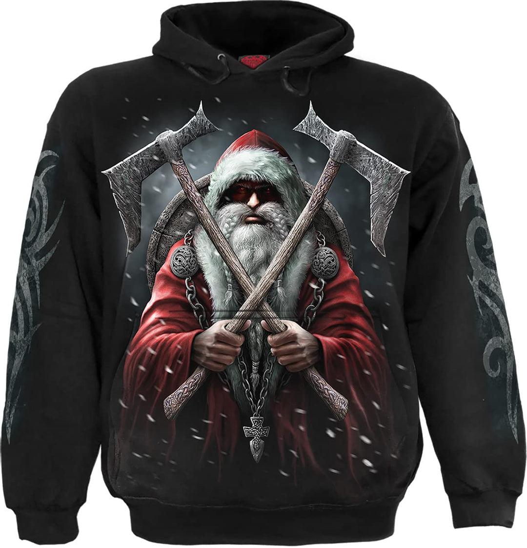 Spiral Sleigher Hoodie Männer Kapuzenpullover schwarz Horror, Rockwear, Weihnachten, M