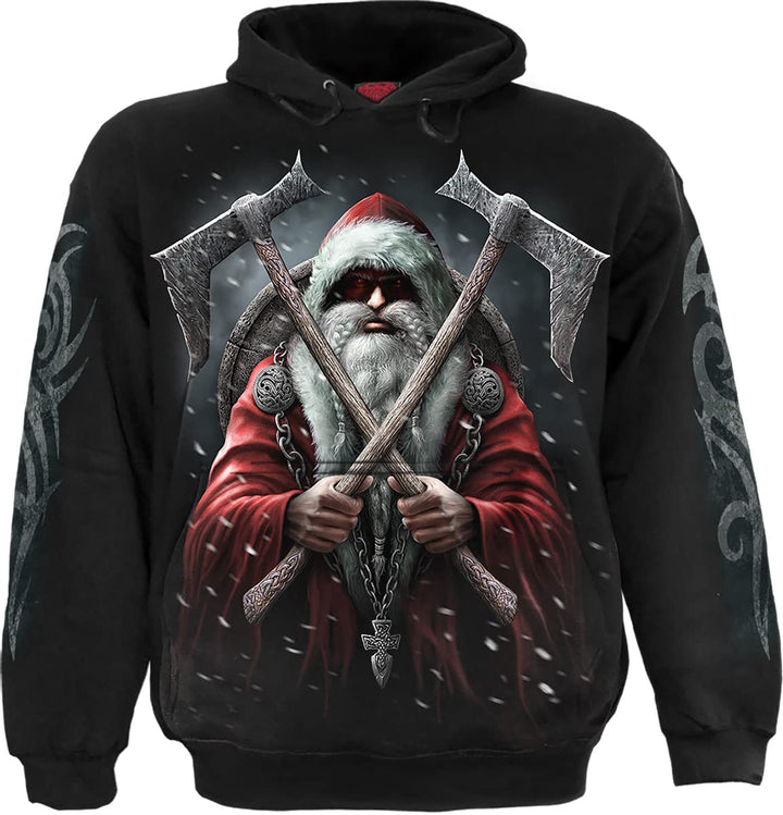 Spiral Sleigher Hoodie Männer Kapuzenpullover schwarz Horror, Rockwear, Weihnachten, M