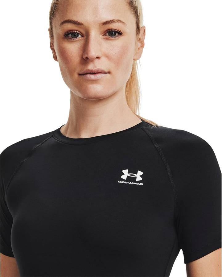 Under Armour Damen HeatGear Compression Short-Sleeve T-Shirt, Schwarz