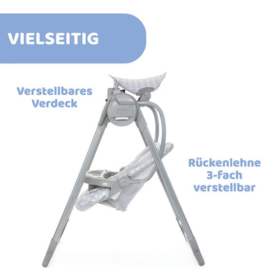 Chicco Polly Swing Up Elektronische Babywippe von Geburt bis 9 Kg, Verstellbare Babyschaukel und Aut