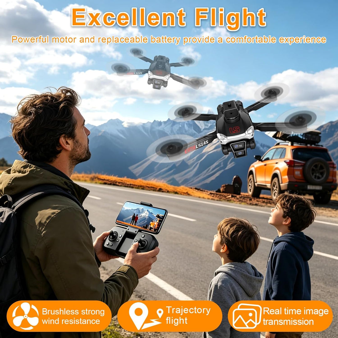 Drohne mit Kamera für Kinder, RC Drone Quadcopter mit Kopflos Modus, Höhenhaltung, 90° Einstellbar,