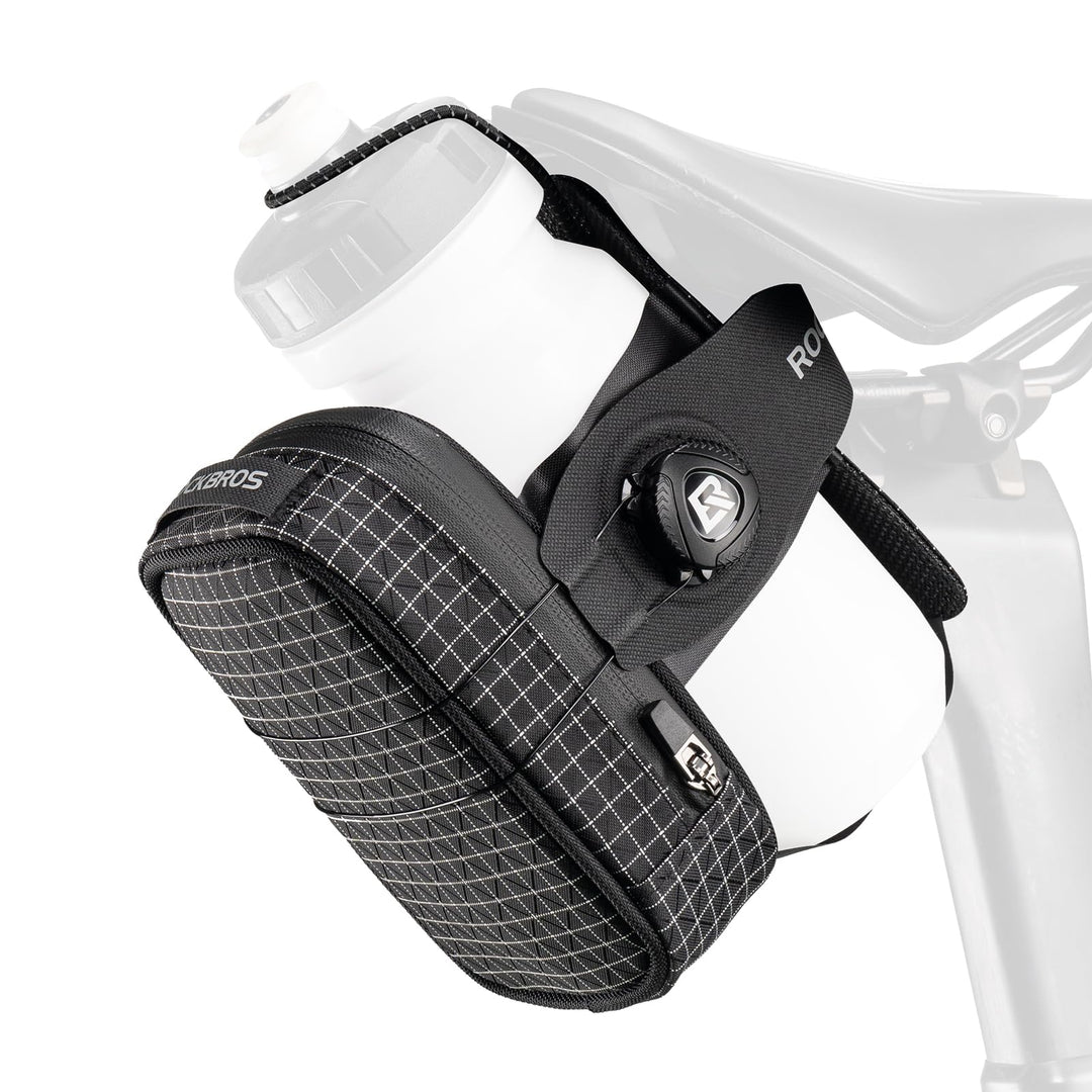 ROCKBROS Fahrrad Satteltaschen Fahrradsatteltasche mit Drehverschluss System, Wasserabweisend und Re