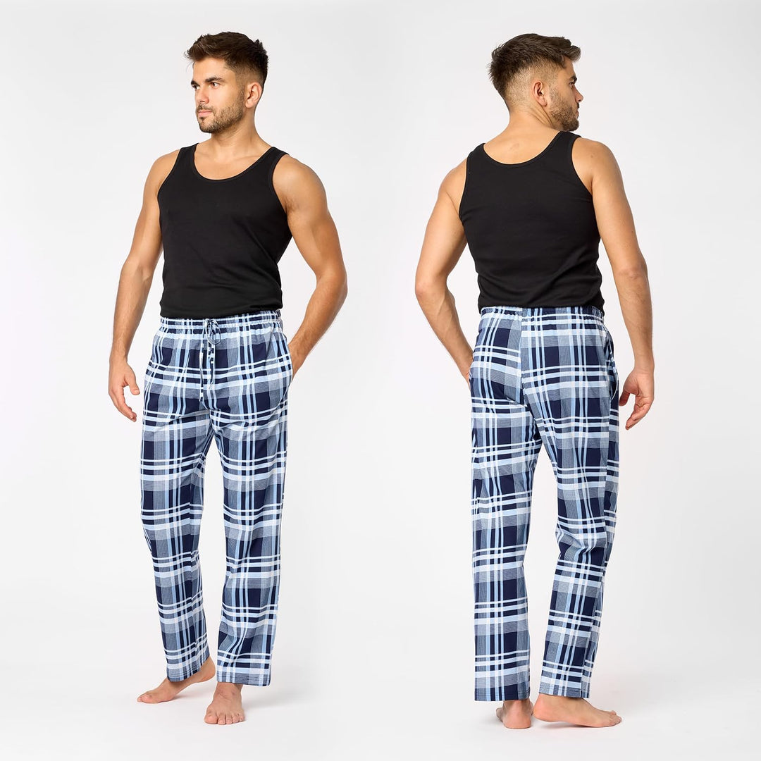 Timone Herren Schlafanzugshose Leichte Pyjamahose aus Baumwolle Nachtwäsche TPP-001 M Muster-19 (955