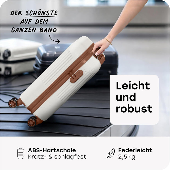 Travelite Handgepäck Trolley klein, Bali, 55x39x20 cm, 2,5 kg, Kratzfeste Hartschale, mit 4 Doppelro