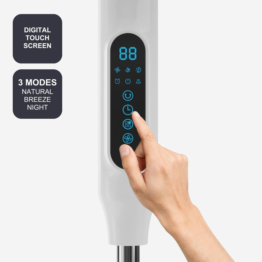 BLACK+DECKER – Standventilator 30 W | 24 Geschwindigkeitsstufen | Modi: Normal, Natürlich und Nacht