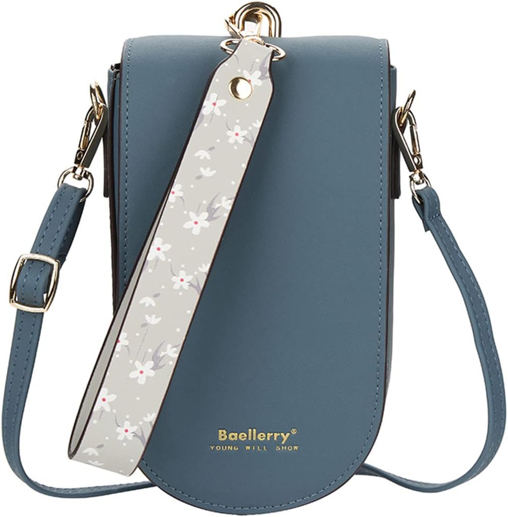 PORRASSO Mode Handy Umhängetasche Damen Handytasche Mädchen Schultertasche PU Geldbörse Crossbody Ba