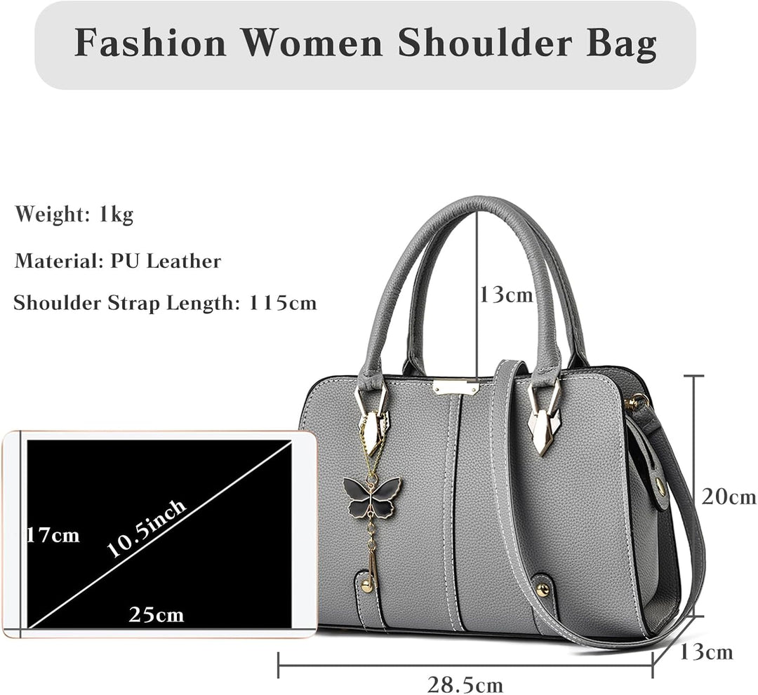 FANDARE Damen Handtasche Tote Beutel PU-Leder Umhängetaschen Schultertasche Wasserdicht Henkeltasche