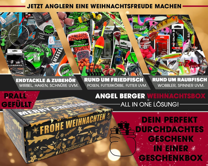 Angel Berger Angel Weihnachtsbox Angler Geschenk Weihnachten Petri Box Adventsgeschenk Weihnachtsbox