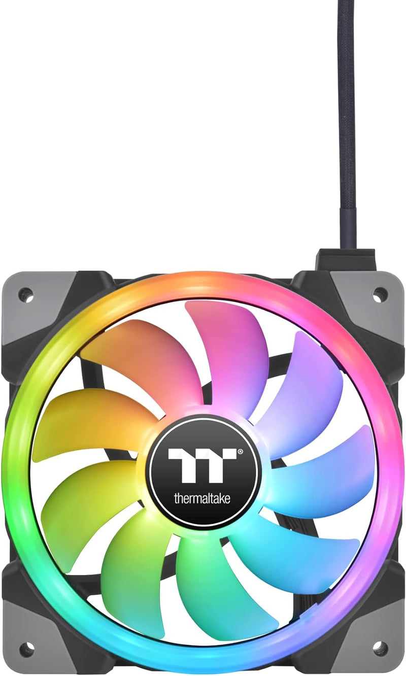 Thermaltake SWAFAN EX12 RGB PC Cooling Fan TT Premium Edition 3 Pack, 120mm 120mm Schwarz