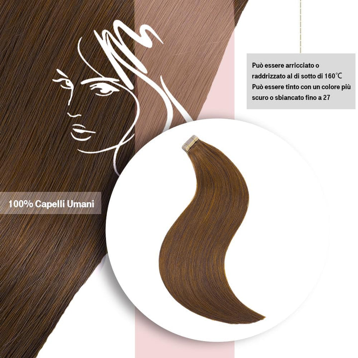 Tape Extensions Echthaar 100% Natürliche Echthaar Extensions Tape Remy Haar Extension Tape in Nahtlo