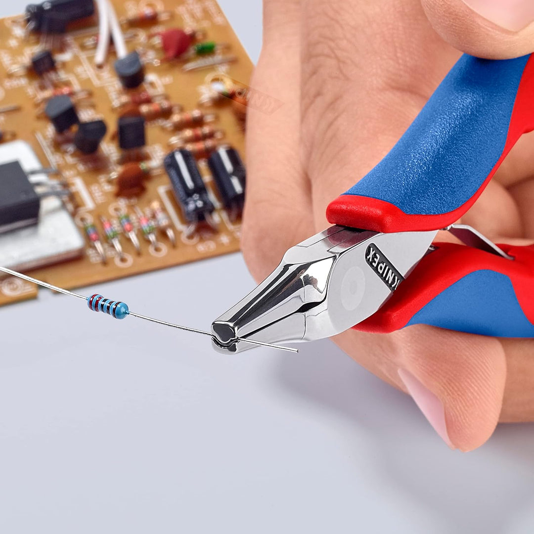 Knipex Elektronik-Bestückungszange mit Mehrkomponenten-Hüllen 130 mm 36 12 130