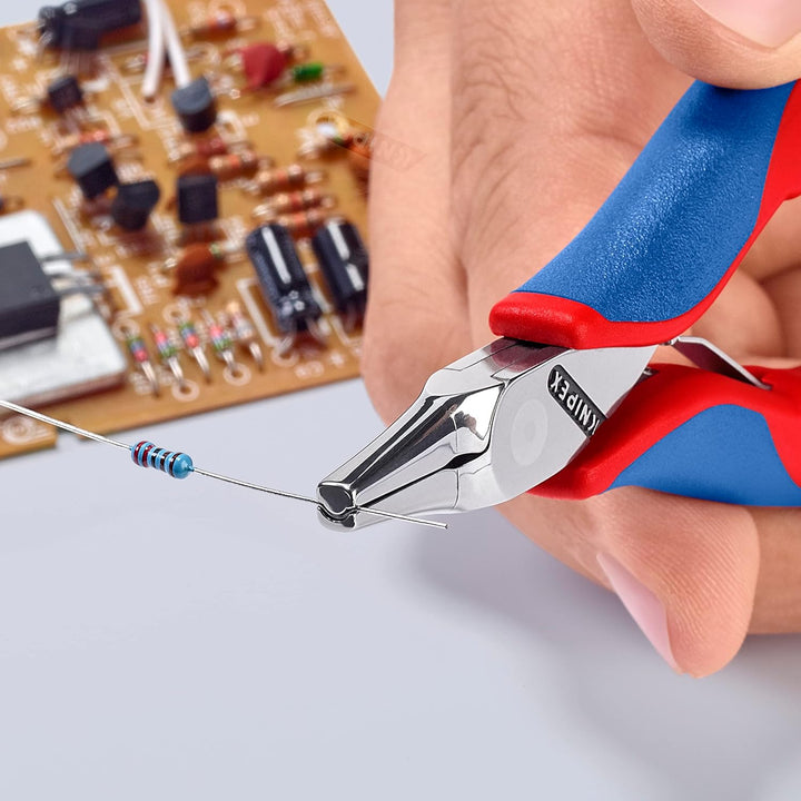 Knipex Elektronik-Bestückungszange mit Mehrkomponenten-Hüllen 130 mm 36 12 130