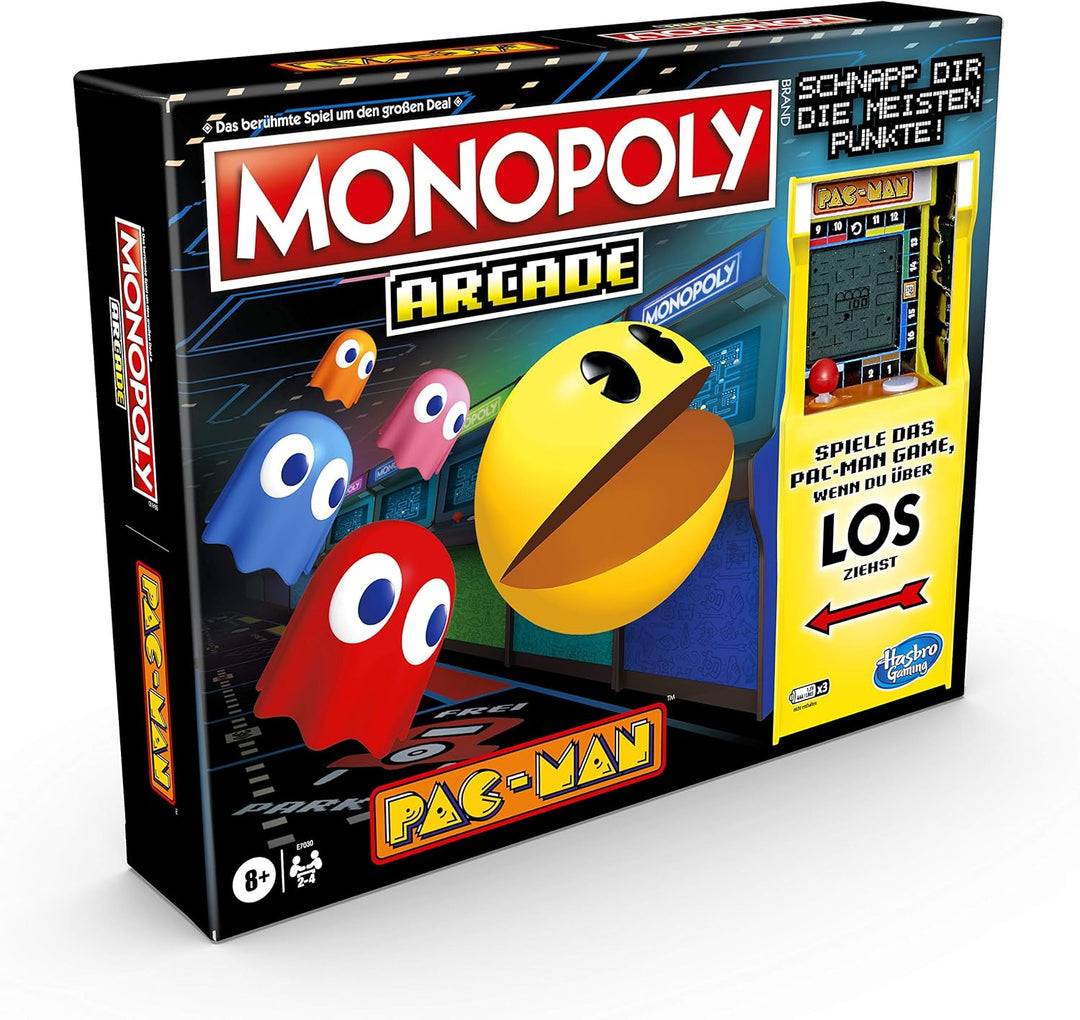 Monopoly Hasbro Arcade Pac Brettspiel für Kinder ab 8 Jahren, inklusive Bank- und Arcade-Automat Mon