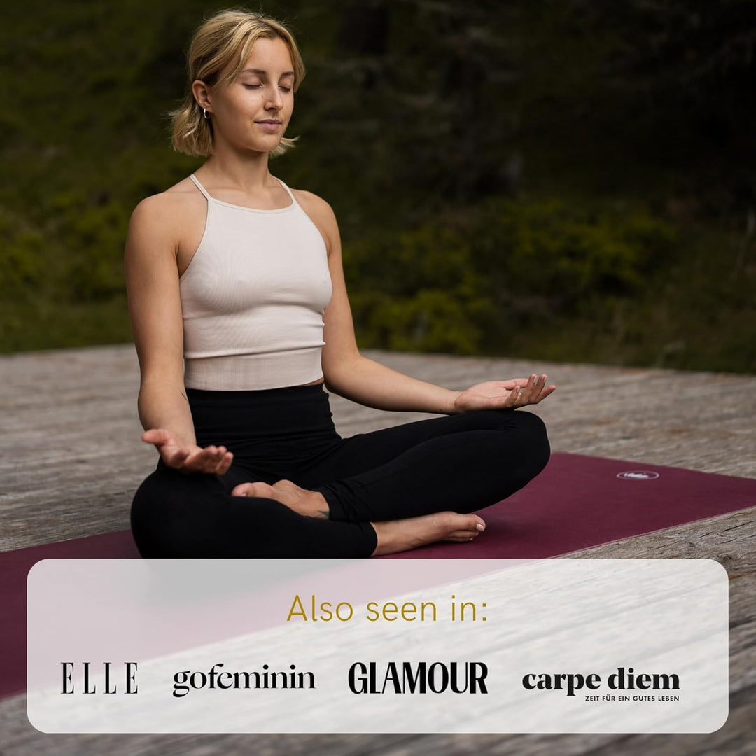 LOTUSCRAFTS Arise Yogamatte rutschfest, Made In Spain, Yoga Matte aus Naturkautschuk, 185 x 65 x 0,4