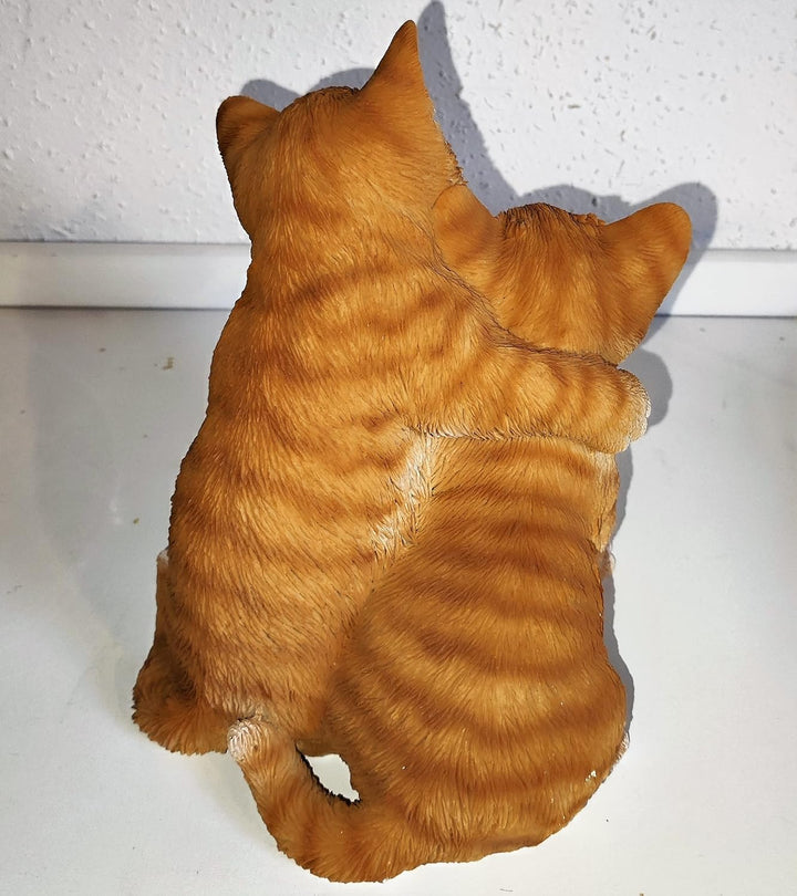 AngiesStrickZauber Dekofigur/Figur Katzen/Dekofigur/Polyresin/Wetterfest/Bruder und Schwester/Dekora