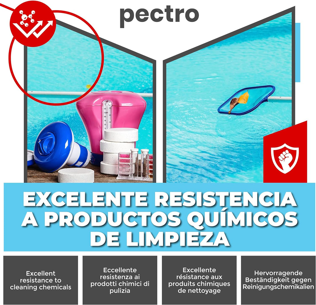 PECTRO Schwimmbadfarbe für Becken 4L Ozeanblaue farbe - Beton Poolfarbe für Zement-, Faser- und Poly