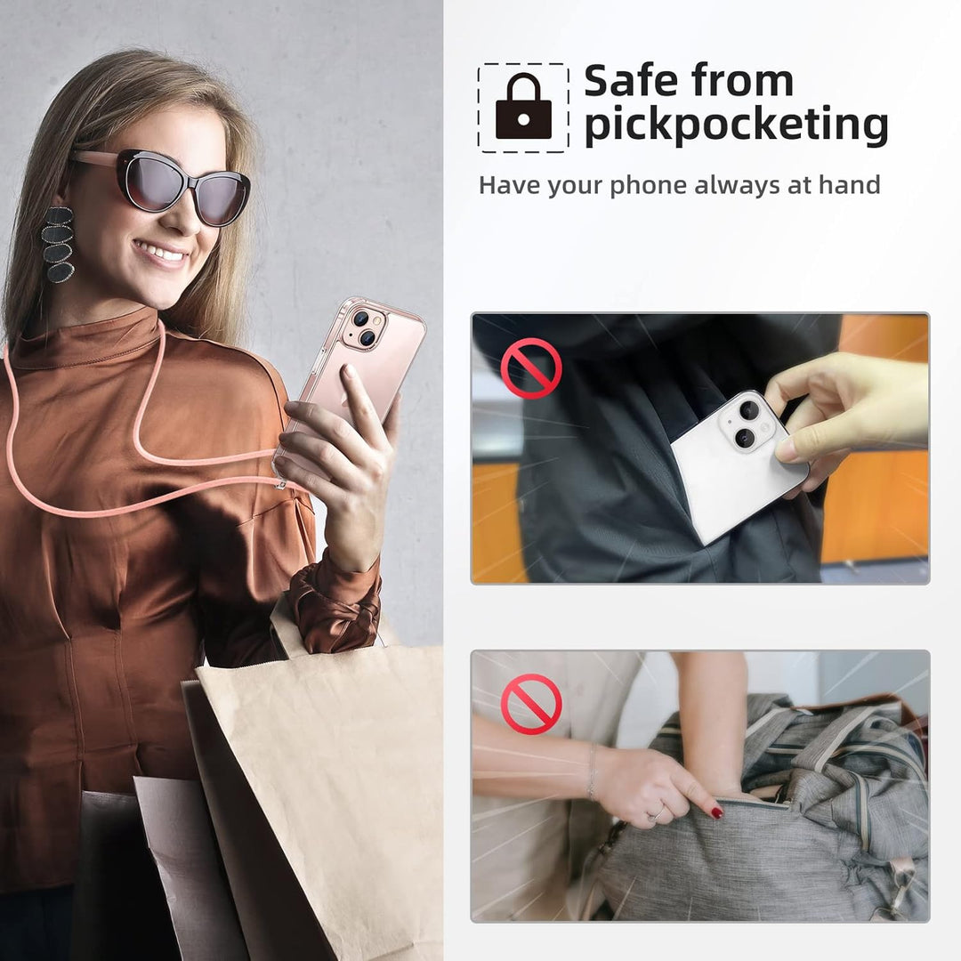 GOODVISH Handykette kompatibel mit Apple iPhone 13-6,1" Display | Necklace Hülle mit Band Handyhülle