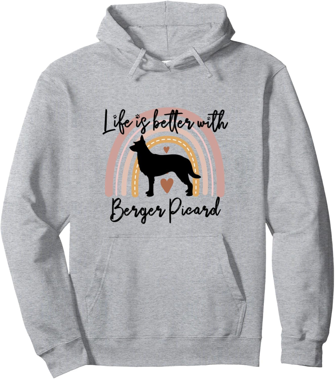 Life Better Berger Picard Regenbogen-Hund Damen Pullover Hoodie